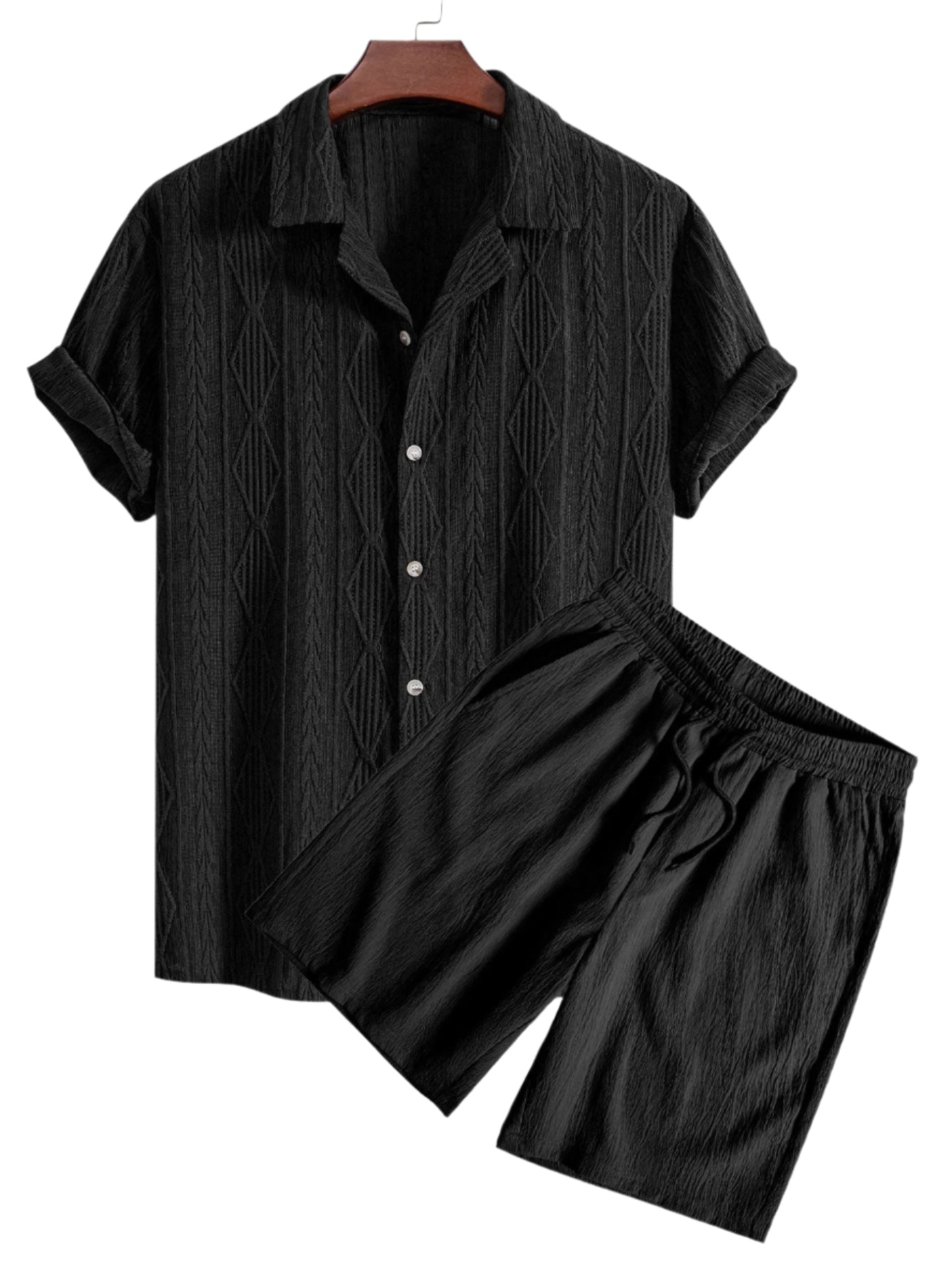 Amalfi - NewBlack Short Sleeved Set