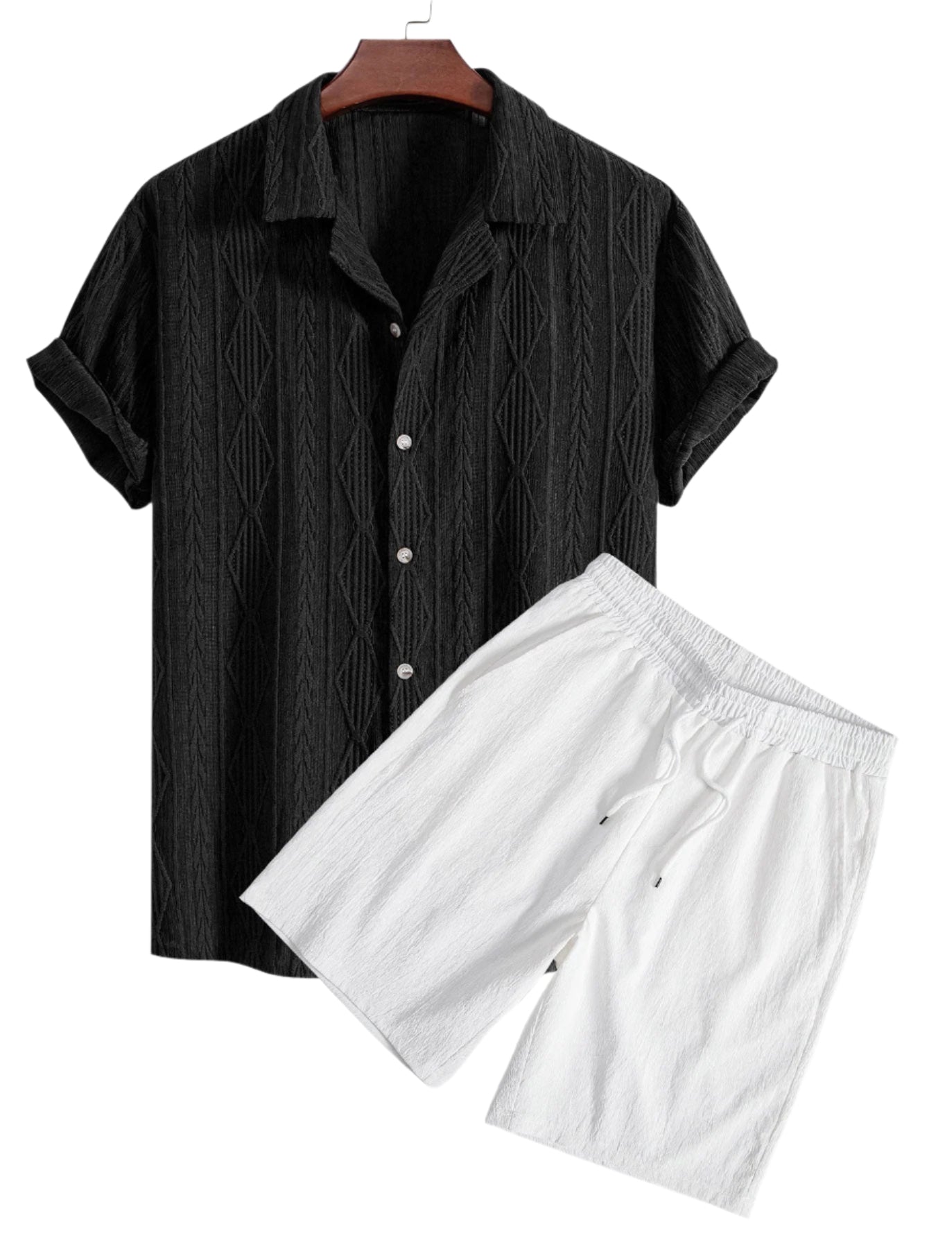 Amalfi - NewBlack Short Sleeved Set
