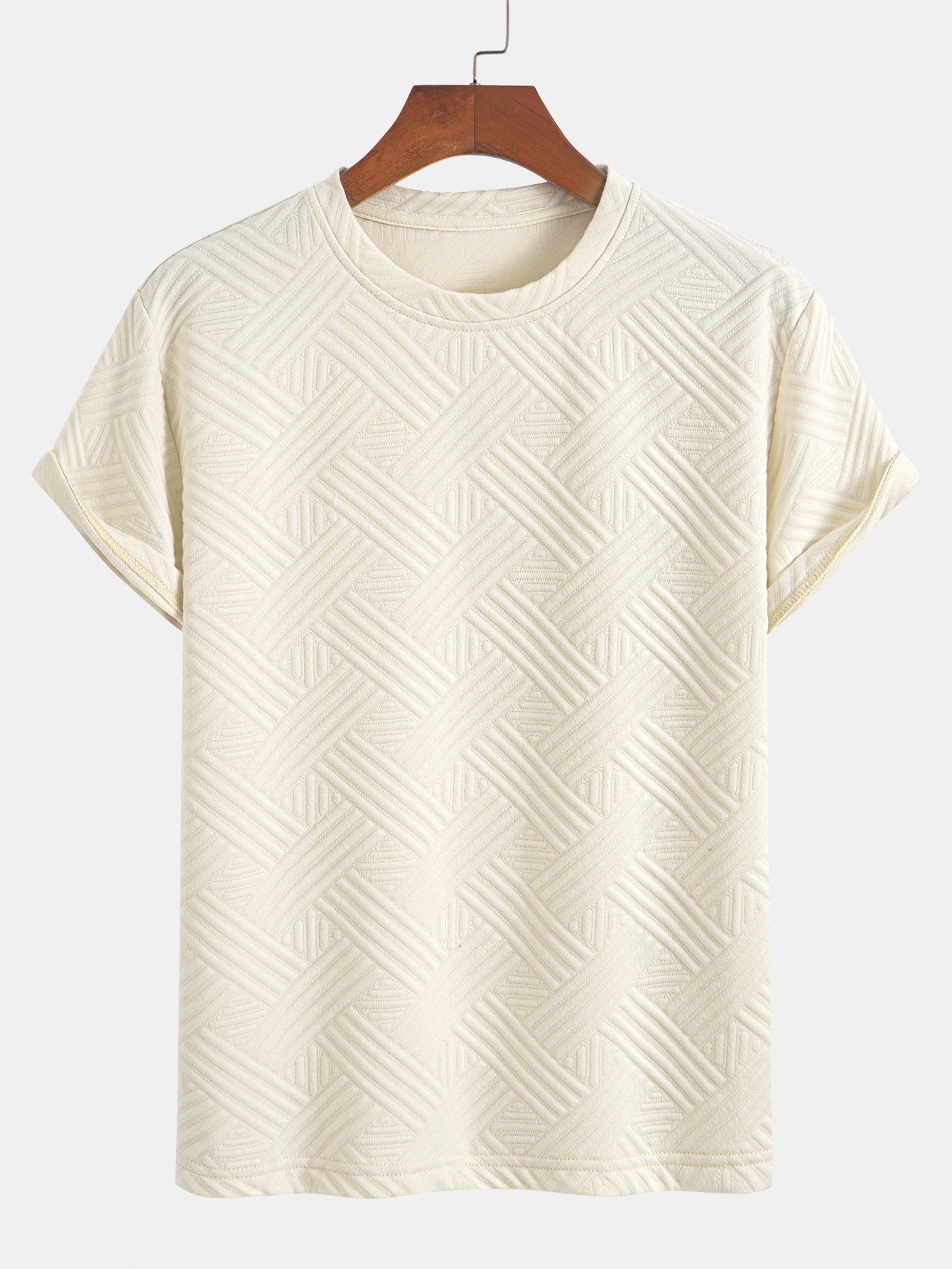 Striped Jacquard T-Shirt & Shorts Set