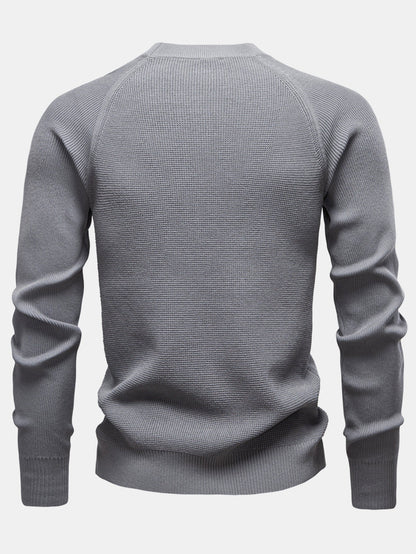 Raglan Sleeve Textured Sweater