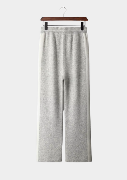 PURE EXTRA-FINE MERINO WOOL WIDE LEISURE TROUSERS