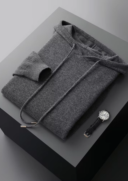PURE EXTRA-FINE MERINO WOOL LEISURE HOODIE