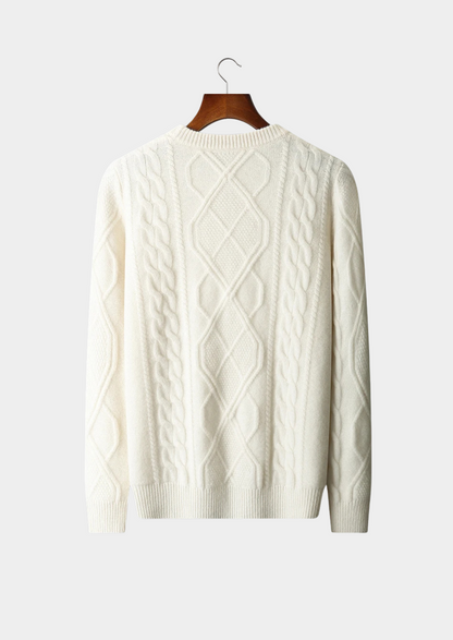 PURE EXTRA-FINE MERINO WOOL WINTERTIME CREWNECK