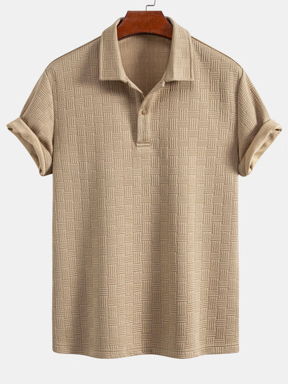 Striped Jacquard Polo Shirt