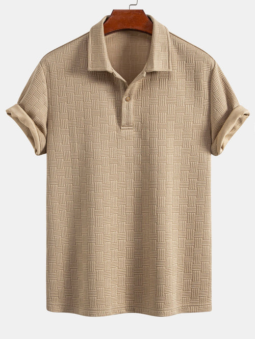 Striped Jacquard Polo Shirt