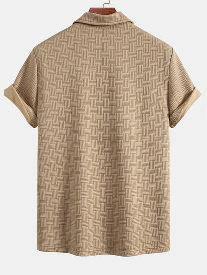 Striped Jacquard Polo Shirt