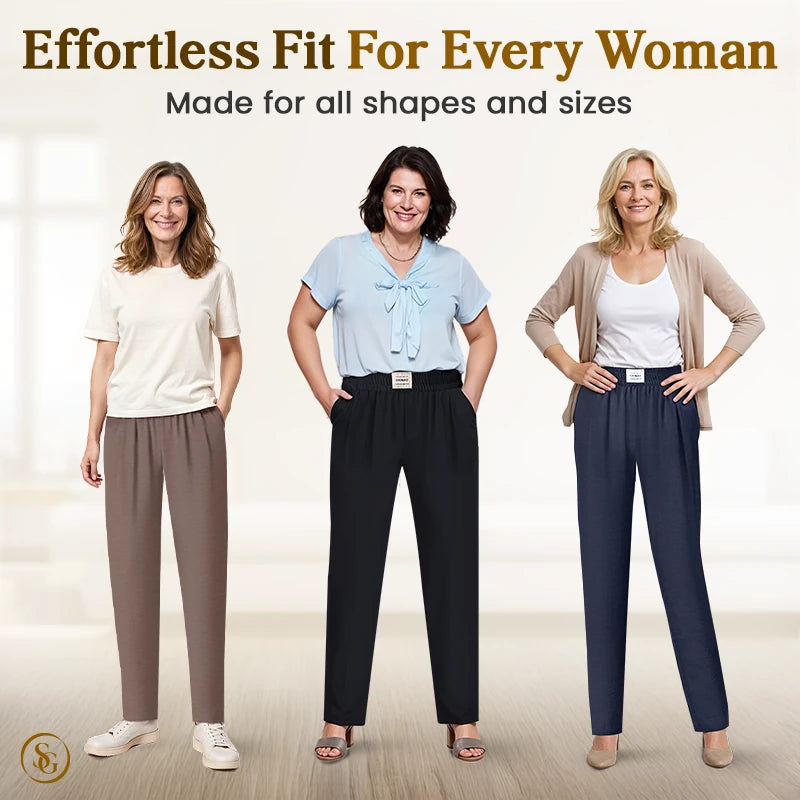SoftGlamor - Women's Ultra Soft Perfect Drape Pull-On Pants