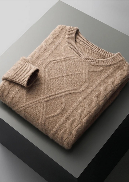 PURE EXTRA-FINE MERINO WOOL WINTERTIME CREWNECK