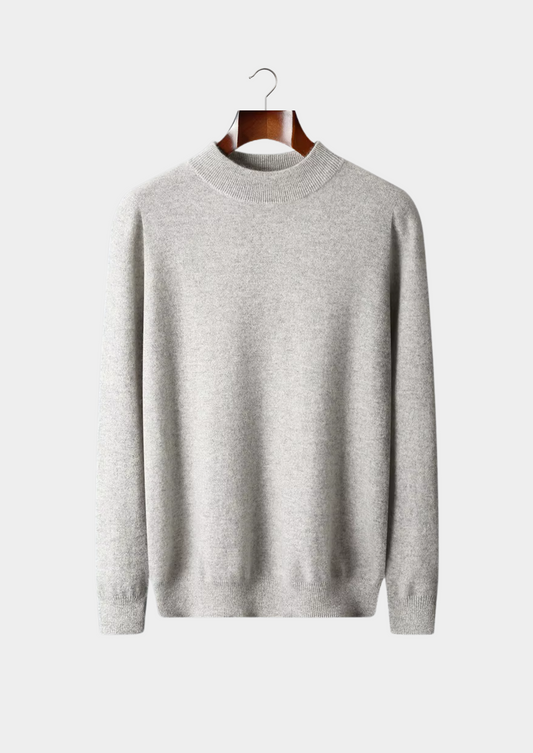 PURE EXTRA-FINE MERINO WOOL CLASSIC MOCKNECK