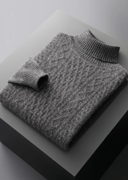 PURE EXTRA-FINE MERINO WOOL WINTERTIME ROLLNECK