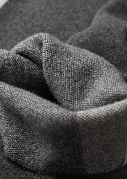 PURE EXTRA-FINE MERINO WOOL WIDE LEISURE TROUSERS