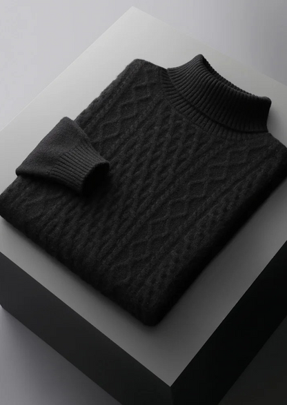 PURE EXTRA-FINE MERINO WOOL WINTERTIME ROLLNECK