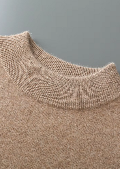 PURE EXTRA-FINE MERINO WOOL CLASSIC MOCKNECK