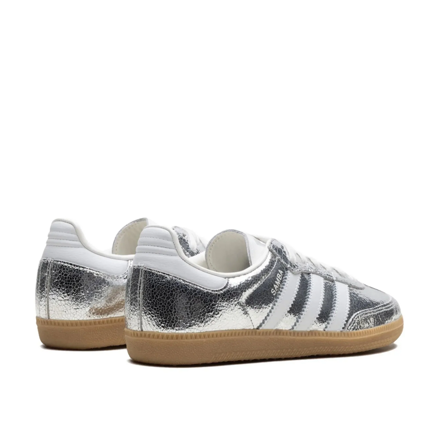 Samba OG Silver Metallic Cracked Leather