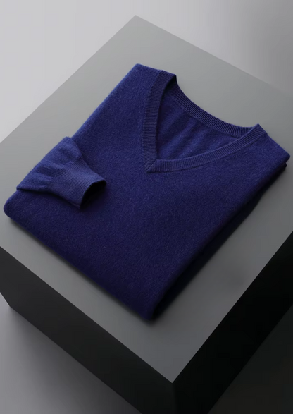 PURE EXTRA-FINE MERINO WOOL CLASSIC V-NECK SWEATER