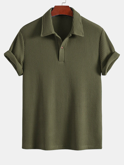 3 Pieces Short Sleeved Waffle Polo