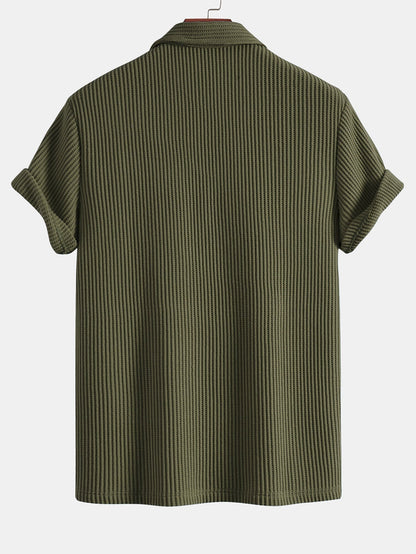 3 Pieces Short Sleeved Waffle Polo
