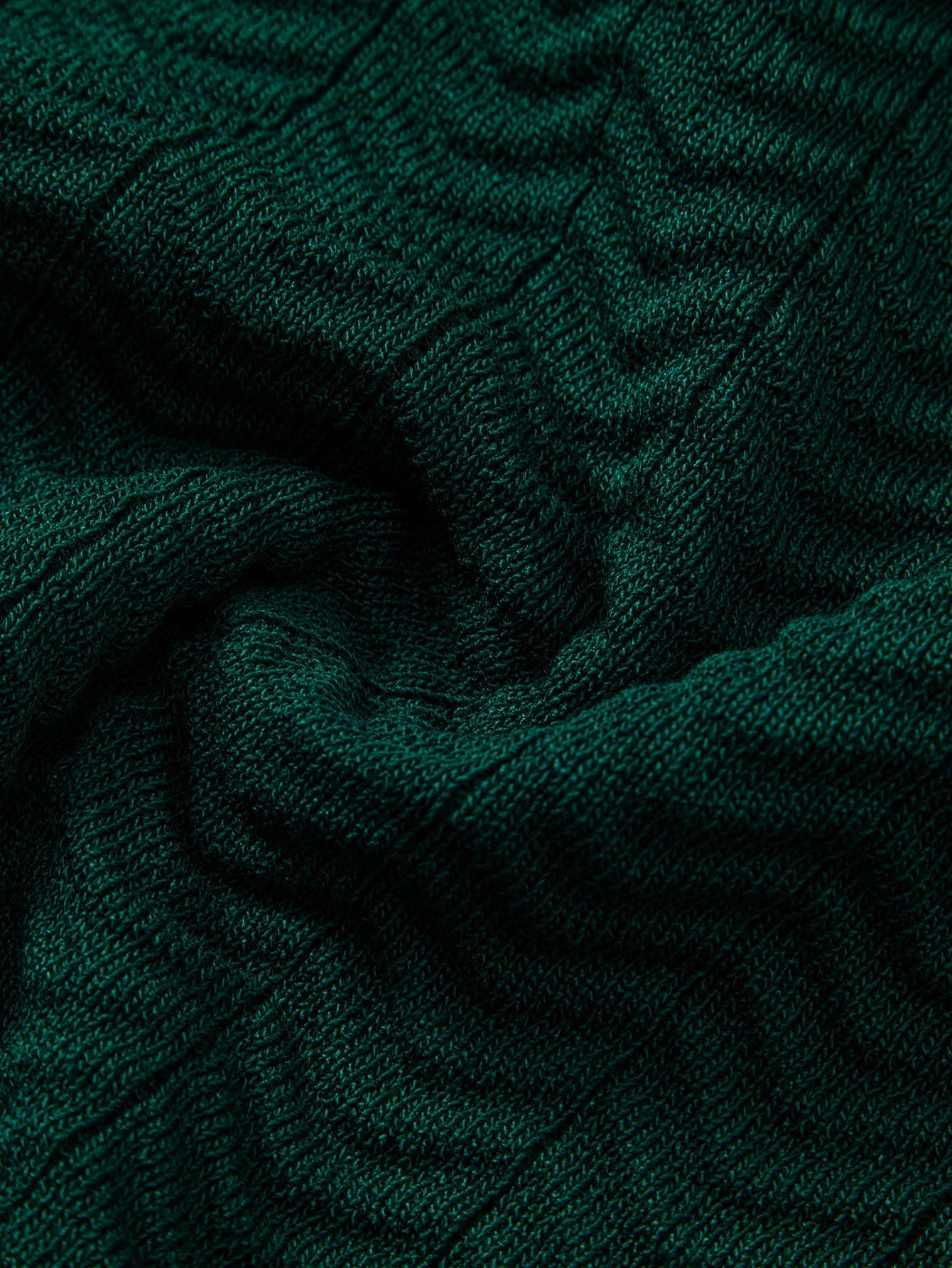 Texture Contrast Knitted V Neck Polo Shirt & Slim Fit Tapered Trousers