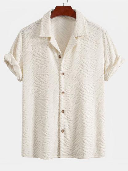 Animal Texture Terry Cuban Shirt & Shorts