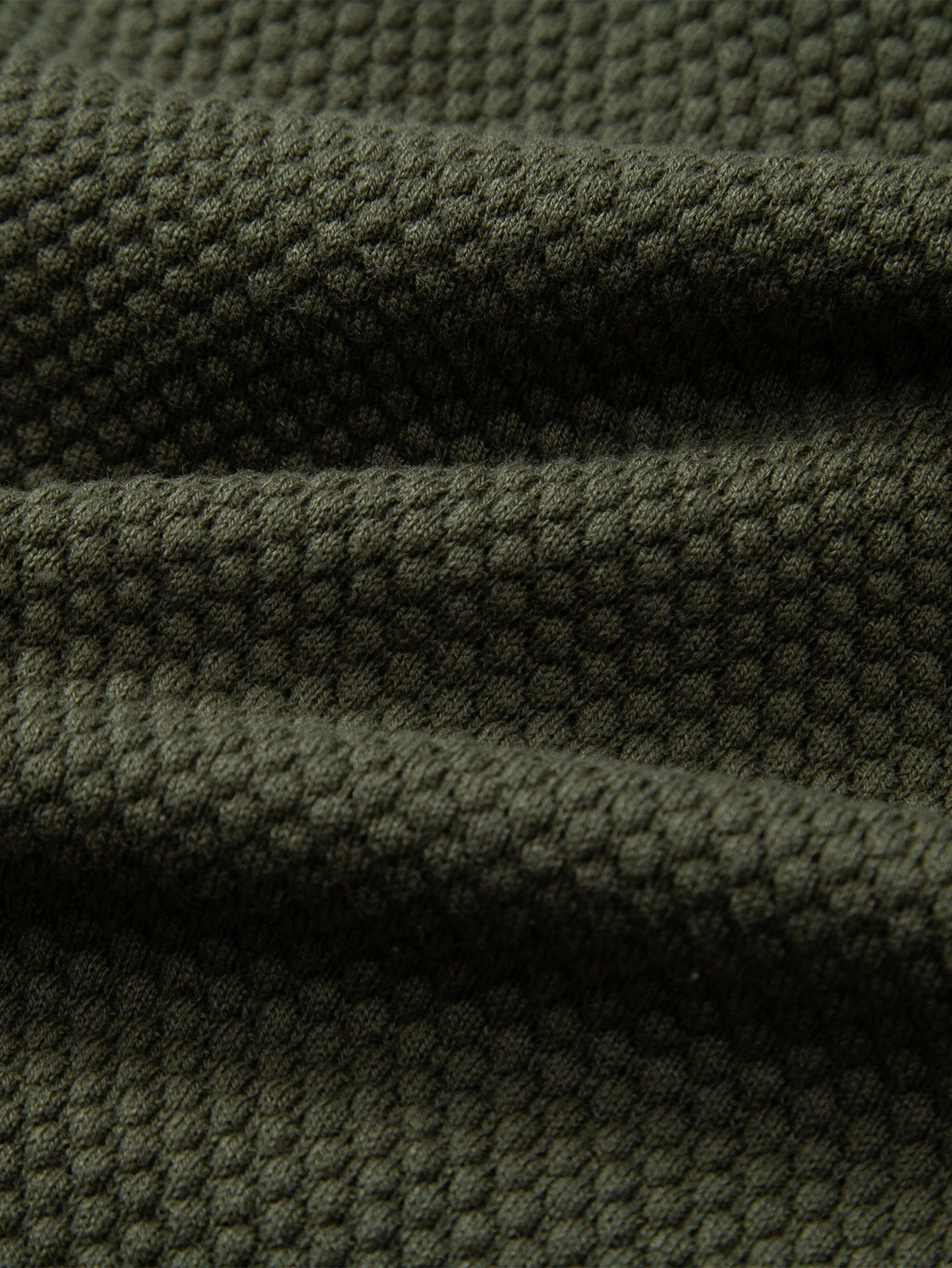 Pineapple Texture Knitted Polo Shirt