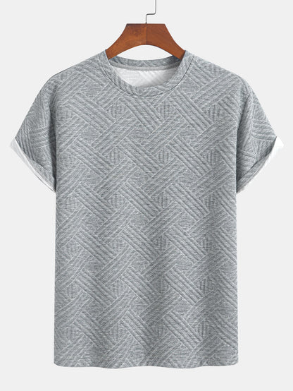 Striped Jacquard T-Shirt & Shorts Set