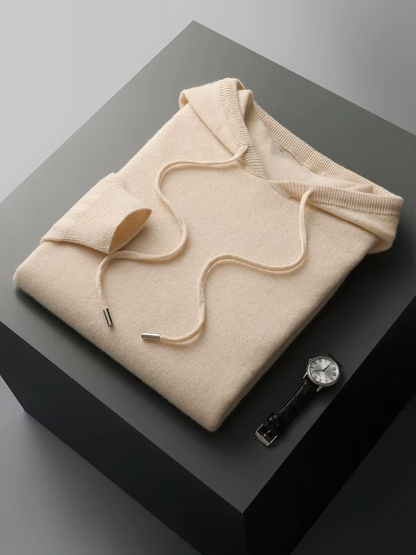 PURE EXTRA-FINE MERINO WOOL LEISURE HOODIE