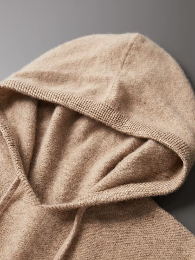 PURE EXTRA-FINE MERINO WOOL LEISURE HOODIE