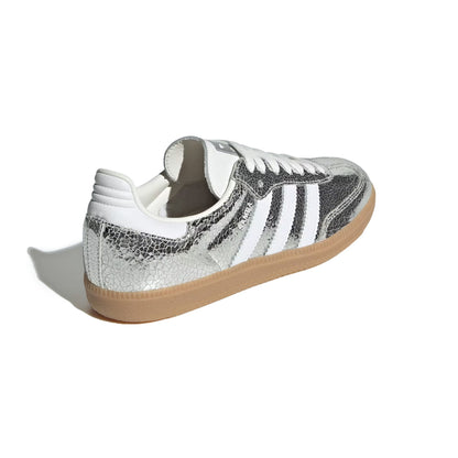 Samba OG Silver Metallic Cracked Leather