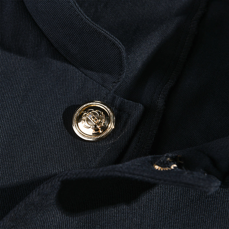 【24-hour shipping out】Men's Vintage Casual Solid Stand Collar Button Jacket 85705875TO