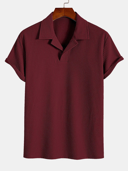 Ribbed Cuban Collar Polo
